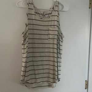 Sleeveless striped tank size L